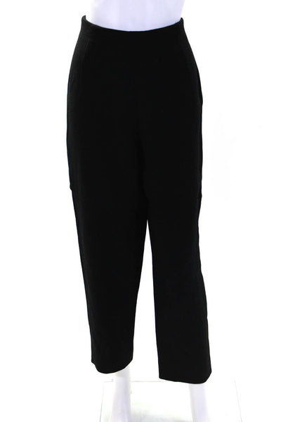 Vito Emanuele Womens High Waist Woven Tapered Ankle Pants Black Size 8