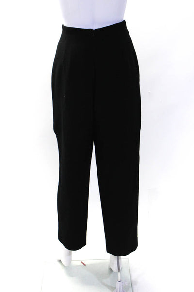 Vito Emanuele Womens High Waist Woven Tapered Ankle Pants Black Size 8