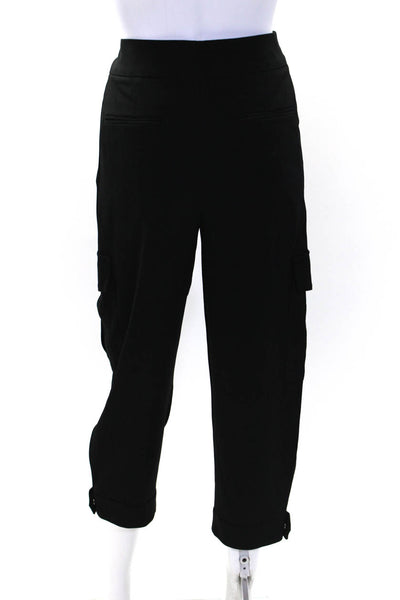 Rag & Bone Womens High Rise Slim Leg Cuffed Cargo Pants Caviar Black Size 4