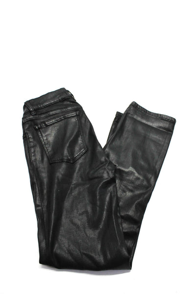 DL 1961 Womens Buttoned Zipped Slip-On Straight Leg Pants Black Size EUR25