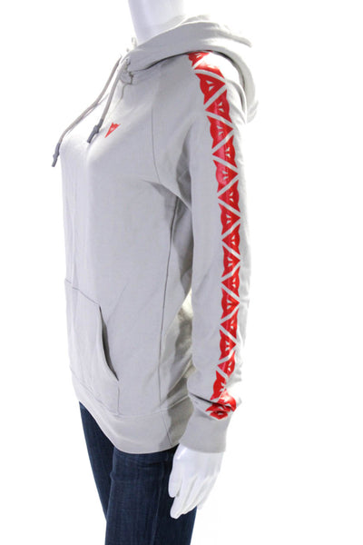 Dainese Womens Cotton Graphic Print Pullover Hooded Gray Size XS