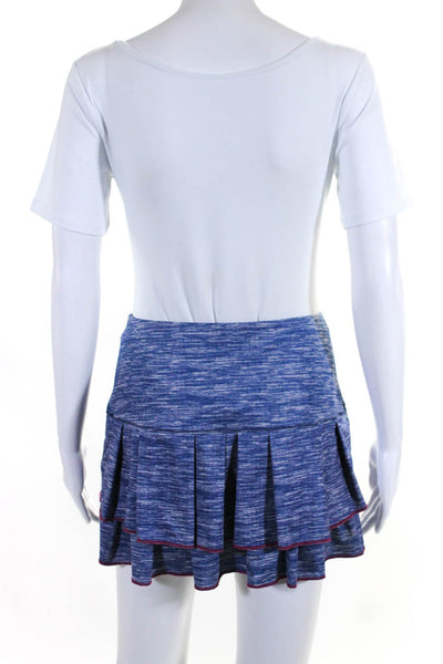 Lucky In Love Women's Pull-On Pleated Flare Mini Tennis Skort Blue Size S