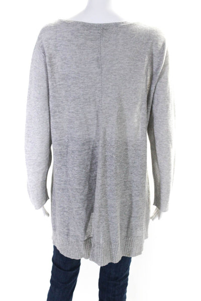 Eileen Fisher Women's V-Neck Long Sleeves Pullover Sweater Gray Size XL