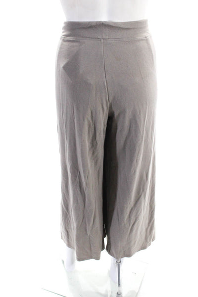 Eileen Fisher Women's Pull-On Flat Front Wide Leg Casual Pant Taupe Size XL