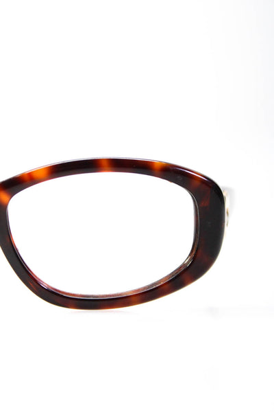 Chopard Womens M C539 Side Heart Oval Eyeglass Frames Brown Plastic