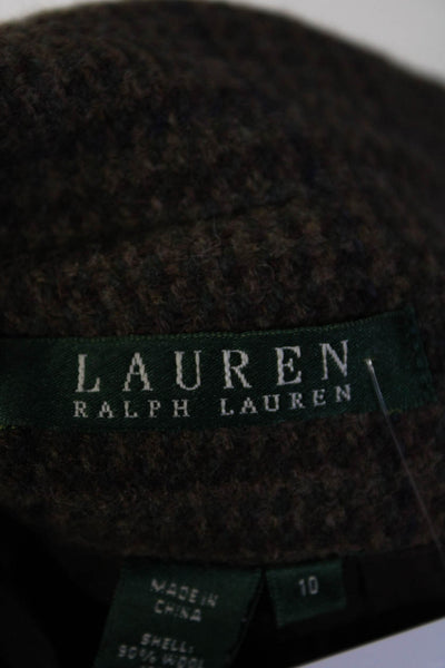 Lauren Ralph Lauren Women's Long Sleeves Lined One Button Plaid Blazer Size 10