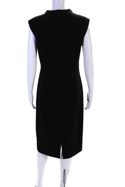 Marc New York Andrew Marc Womens Darted Square Neck Sheath Dress Black Size 10