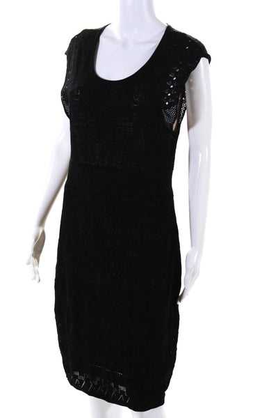 Catherine Malandrino Womens Lined Sleeveless Stretch Bodycon Dress Black Size L