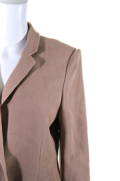 BCBGMAXAZRIA Womens Mauve One Button Faux Pockets Long Sleeve Blazer Size M