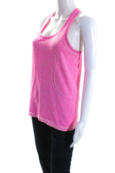 Lululemon Womens Neon Pink Scoop Neck Racerback Active Tank Top Size 8