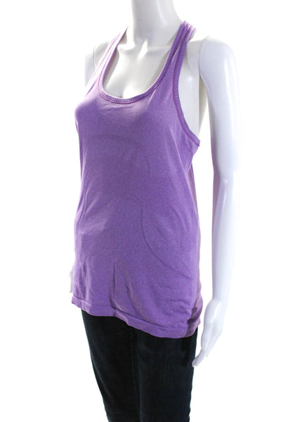 Lululemon Womens Purple Scoop Neck Racerback Active Tank Top Size 8