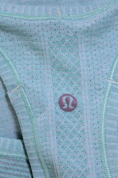 Lululemon Womens Mint Green Scoop Neck Racerback Active Tank Top Size L