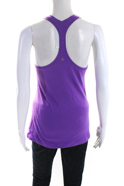 Lululemon Womens Purple Scoop Neck Racerback Active Tank Top Size 2