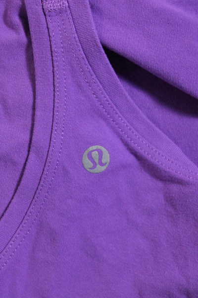 Lululemon Womens Purple Scoop Neck Racerback Active Tank Top Size 2