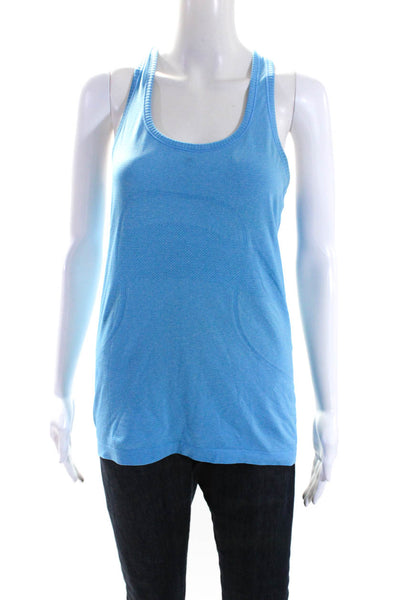 Lululemon Womens Blue Scoop Neck Racerback Sleeveless Active Tank Top Size L