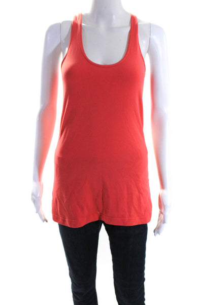 Lululemon Womens Orange Scoop Neck Racerback Active Tank Top Size 2