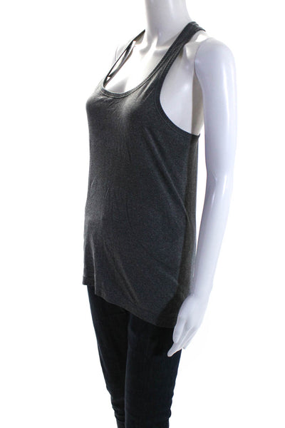 Lululemon Womens Dark Gray Scoop Neck Racerback Active Tank Top Size 8