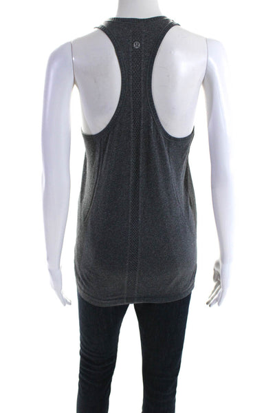 Lululemon Womens Dark Gray Scoop Neck Racerback Active Tank Top Size 8