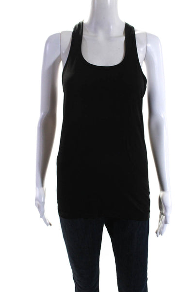 Lululemon Womens Solid Black Scoop Neck Racerback Active Tank Top Size L