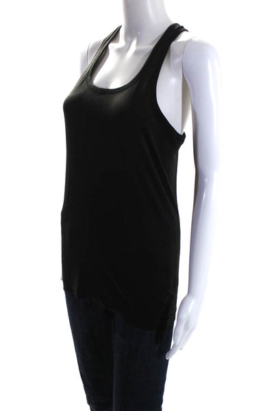 Lululemon Womens Solid Black Scoop Neck Racerback Active Tank Top Size L