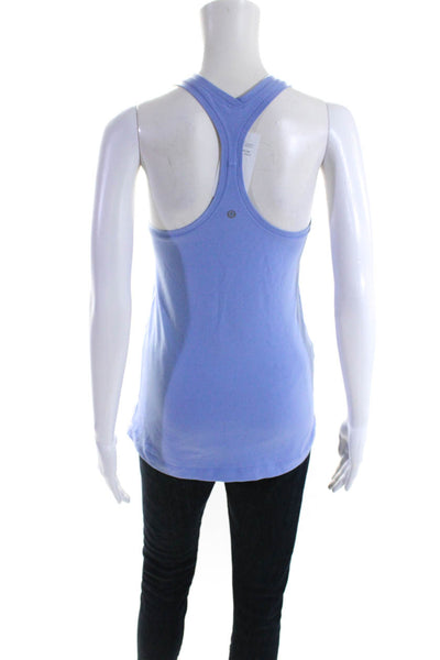 Lululemon Womens Powder Blue Scoop Neck Racerback Active Tank Top Size 2