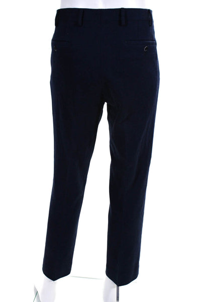 Tincati Mens Creased Slim Leg Dress Pant Trousers Navy Blue Cotton Size EUR 52