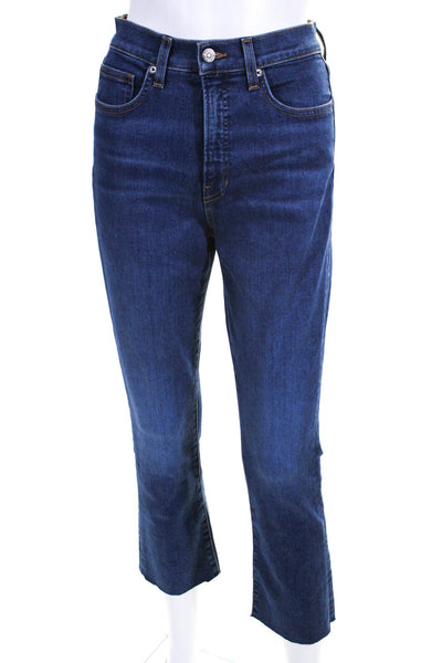 Veronica Beard Jeans Womens Carly Kick Flare Leg High Rise Jeans Blue Sz 29