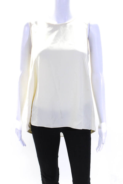 Rag & Bone Womens Sheer Chiffon Crepe Surplice Back Top Blouse Yellow Size Small