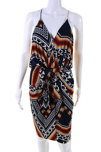 Tbags Womens Abstract Print Spaghetti Strap Mini Tank Dress Multicolor Size S