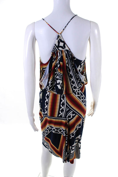 Tbags Womens Abstract Print Spaghetti Strap Mini Tank Dress Multicolor Size S