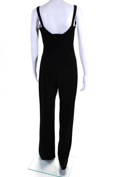 Galvan London Womens Split Square Neck Sleeveless Jumpsuit Black Size 8