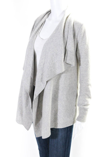 Club Monaco Womens Cashmere Long Sleeves Wrap Sweater Light Gray Size Extra Smal