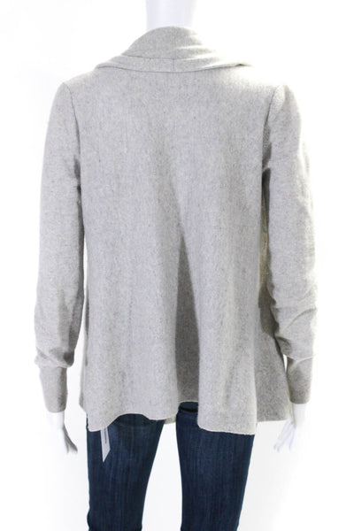 Club Monaco Womens Cashmere Long Sleeves Wrap Sweater Light Gray Size Extra Smal