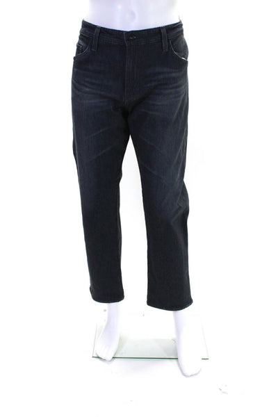 Adriano Goldschmied Mens The Graduate Tailored Leg Jeans Black Cotton Size 34