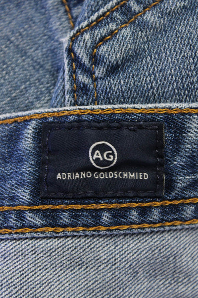 Adriano Goldschmied Mens The Protege Light Wash Straight Leg Jeans Blue Size 34x