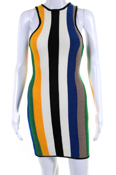 Simon Miller Mango Womens Striped Body Con Dress Multi Colored Cotton Size 4