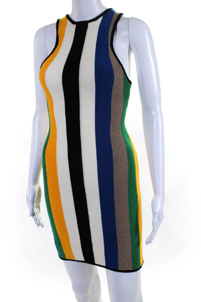 Simon Miller Mango Womens Striped Body Con Dress Multi Colored Cotton Size 4