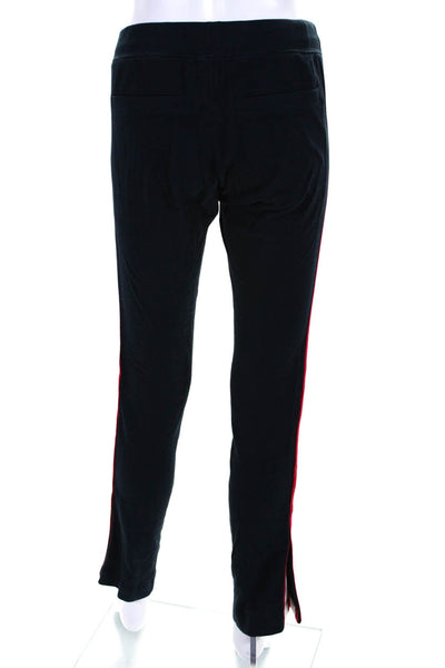 Pam & Gela Womens Pull On Slim Leg Sweatpants Navy Blue Red Cotton Size Petite