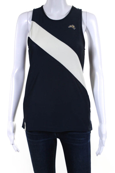 Tracksmith Womens Sleeveless Pullover Tank Top Navy Blue White Size Small