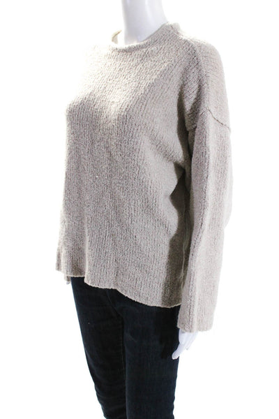 IRO Womens Wool Textured Knitted Round Neck Long Sleeve Sweater Brown Size XS