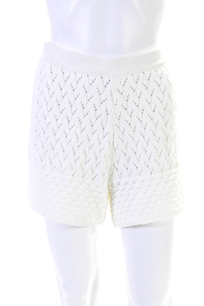 Intermix  Women's Elastic Waist Pull-On Knit Short White Size XL