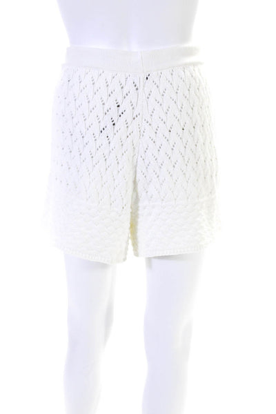 Intermix  Women's Elastic Waist Pull-On Knit Short White Size XL