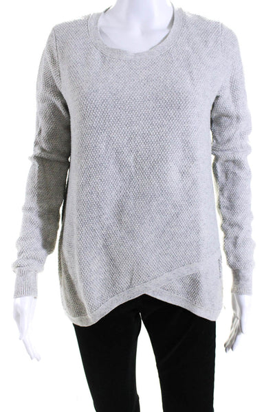 Madewell Women's Crewneck Long Sleeves High Low Hem Pullover Sweater Gray Size S