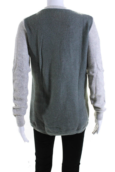 Madewell Women's Crewneck Long Sleeves High Low Hem Pullover Sweater Gray Size S