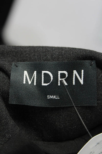 MDRN Womens Woven High Waist Straight Leg Cargo Pants Dark Gray Size Small