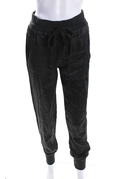 Marrakech Women's Drawstring Waist Tapered Leg Jogger Pant Black Size S