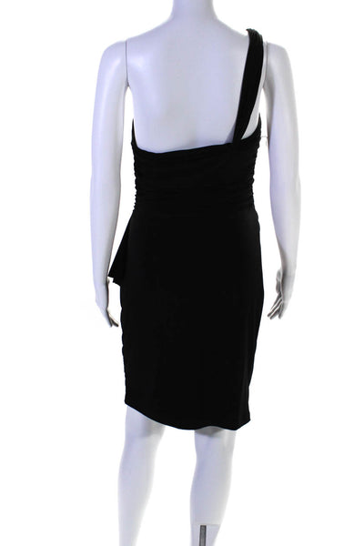 ABS by Allen Schwartz Women's One Shoulder Rouge Mini Dress Black Size L