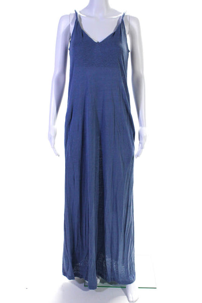 Polo Ralph Lauren Women's Scoop Neck Sleeveless Casual Maxi Dress Blue Size XS