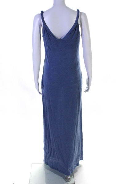 Polo Ralph Lauren Women's Scoop Neck Sleeveless Casual Maxi Dress Blue Size XS