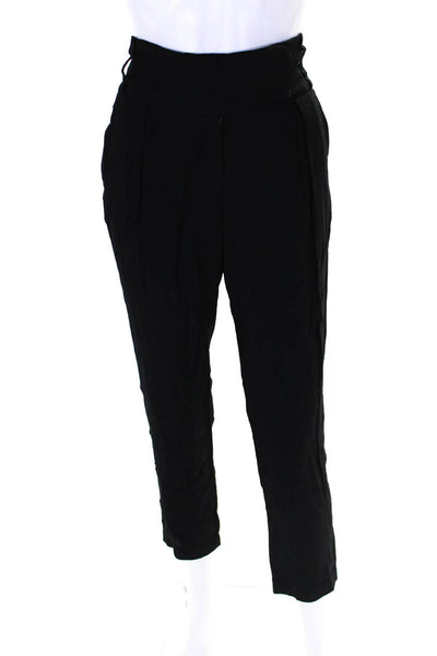 A.L.C. Womens Georgette Low Rise Straight Leg Dress Trousers Pants Black Size 6